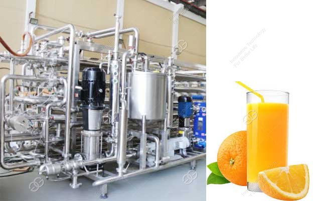 Proc&eacute;d&eacute; de pasteurisation du jus d'orange