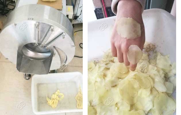 machine automatique de découpe de tranches de gingembre